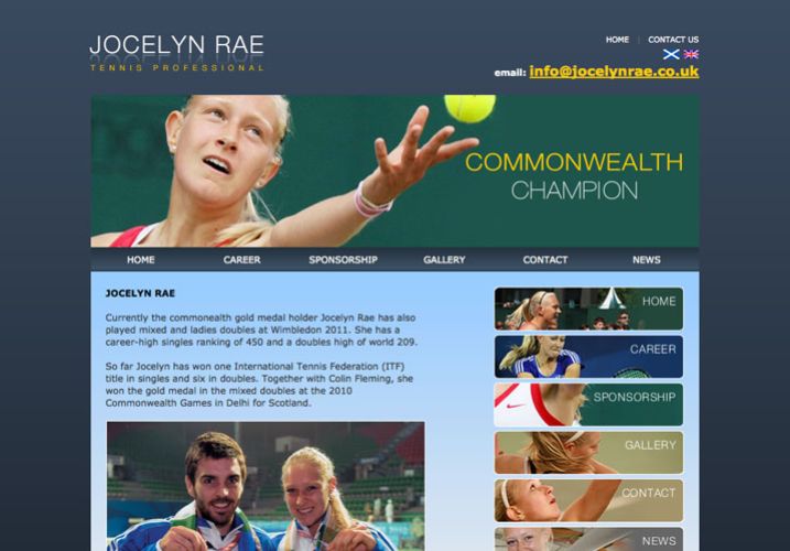 Jocelyn Rae Tennis pro website