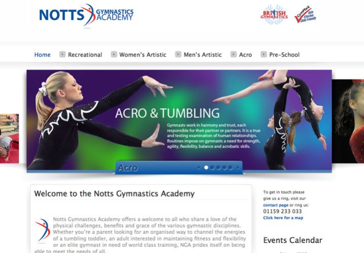 Notts Gymnastic Academy website